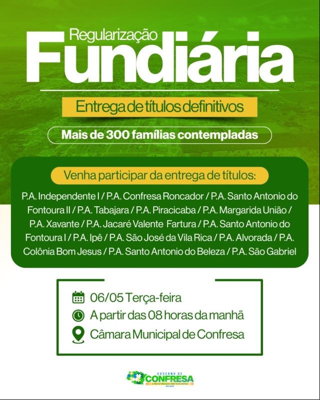 INCRA realiza entrega de títulos definitivos a moradores de Confresa nesta terça-feira, dia 6 de maio_foto1