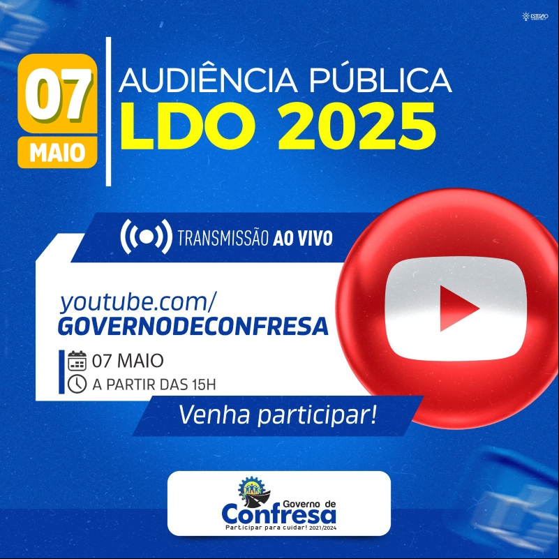 Noticia governo-de-confresa-realiza-live-nesta-terca-feira-audiencia-publica-sobre-a-ldo-2025